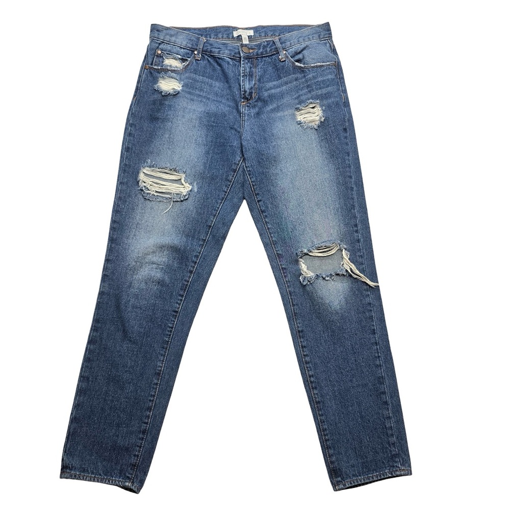 Leith Distressed‎ Straight Leg Jeans Blue Casual Streetwear 27